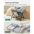thumbnail image 3 of Luggage Racks Set of 2 Suitcase Stand with Fabric Storage Shelf for Guest Room Bedroom Hotel Foldable Holds up to 110 lb Black, 3 of 9