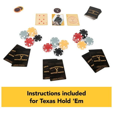 Spin Master Games, Yellowstone, 200-Piece Poker with Custom Carrying Case, Ages 16 and up