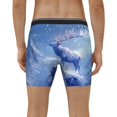 thumbnail image 2 of Men's Boxer Briefs, Moonlit Snow Mountain Deer Soft and Breathable Mens Underwear Boxer Briefs With Widen Waist, 2 of 5
