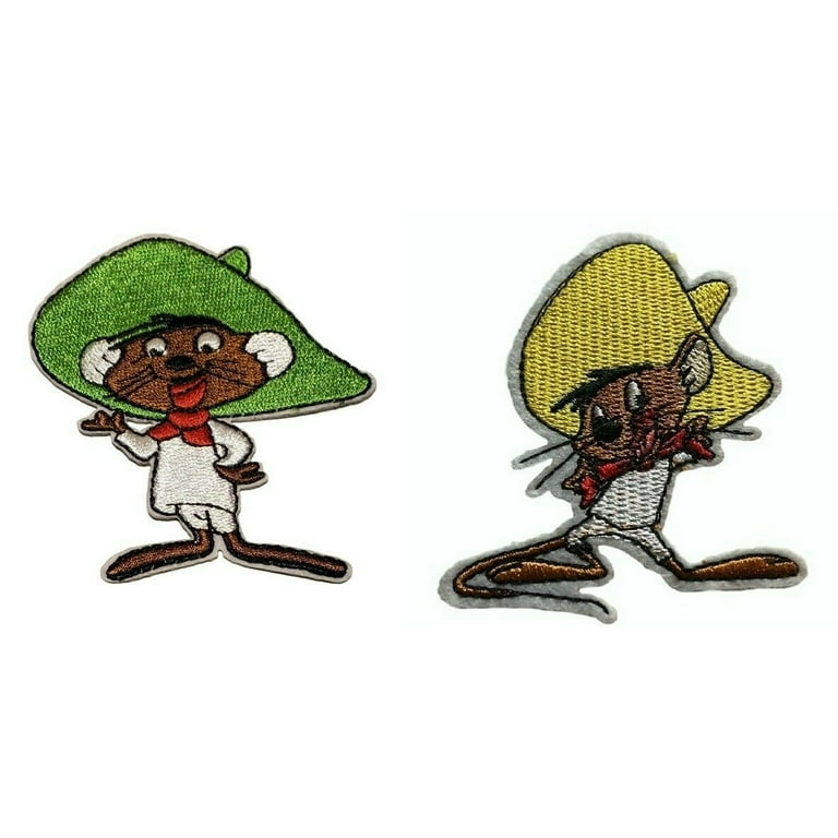 Speedy Gonzales Cartoon Character 3 Inches Tall Embroidered Iron On Patch 