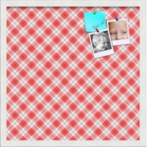 PinPix ArtToFrames 18x18 Custom Cork Bulletin Board Argyle Red   Poster Board Has a Fabric Style Canvas Finish, Framed in Satin White Frame (PinPix-646)