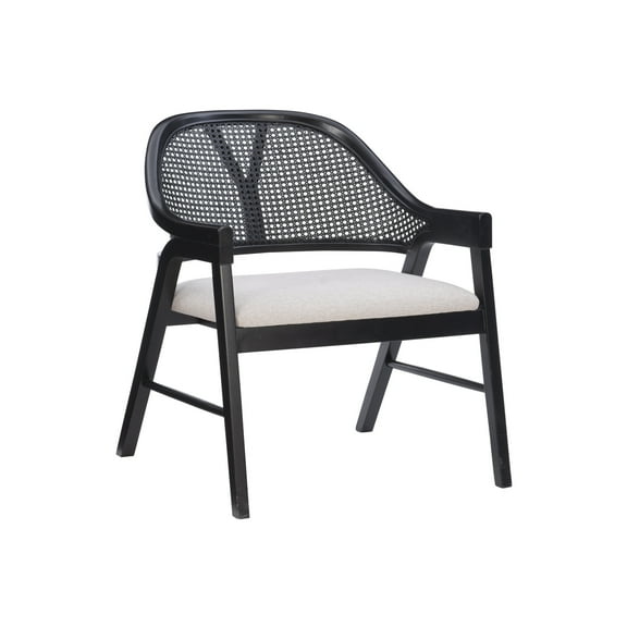 Linon Nyla Armed Accent Chair Black