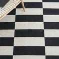 thumbnail image 6 of SAFAVIEH Montauk Tanja Checkered Cotton Area Rug, Black/Ivory, 5' x 8', 6 of 8