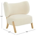 thumbnail image 3 of Safavieh Jakoda Modern Wood and Fabric Dining Side Chairs, Off White/Natural, 3 of 6