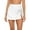 White, variant on Alove Women's Ruched Drawstring High Waisted Swimuit Bottom Split Swim Skirt with Built-in Pant