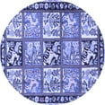 thumbnail image 1 of Ahgly Company Machine Washable Indoor Round Persian Blue Traditional Area Rugs, 8' Round, 1 of 4