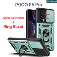 thumbnail image 2 of Funda POCO F5Pro F5 Case Soporte De Anillo Carcasa Duro Ventana Deslizante Proteger La Cámara Anti-huella Digital a prueba de choques poco f5 pro, 2 of 4