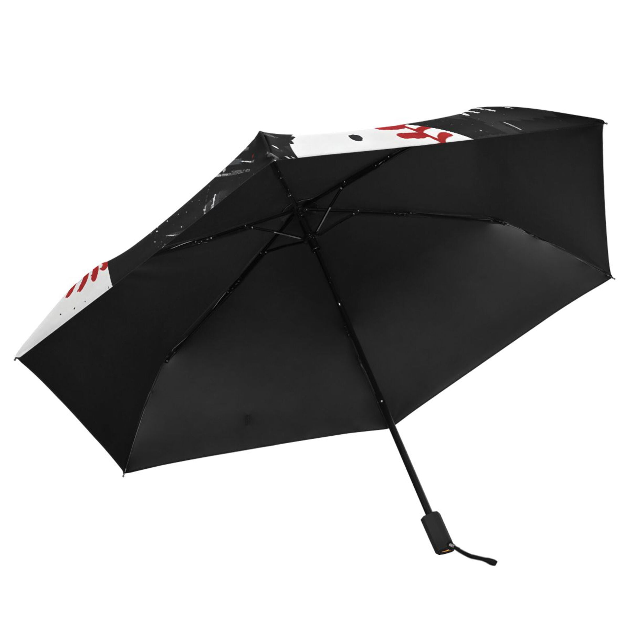 ALAZA Baseball Hearts UPF 50+ Compact Folding Umbrella for Rain Travel Umbrella Packable