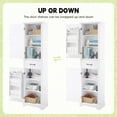 thumbnail image 5 of AENKYO 72.5" Tall Storage Cabinet with Adjustable Shelves & Drawer, Stylish Cabinet for Home, White, 5 of 10