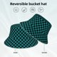 thumbnail image 2 of Balery Black And Teal Checkerboard Sombreros para el sol para hombre y mujer, sombrero de pescador con UPF 50+, 2 of 6