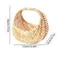 thumbnail image 3 of Yakvarog Handwoven Rattan Flower Girl Basket with Handle, Half-Moon Small Wicker Basket for Wedding, Bridal Shower, Petal Toss, Bridesmaid Gifts & Rustic Farmhouse Home Decor, 3 of 8