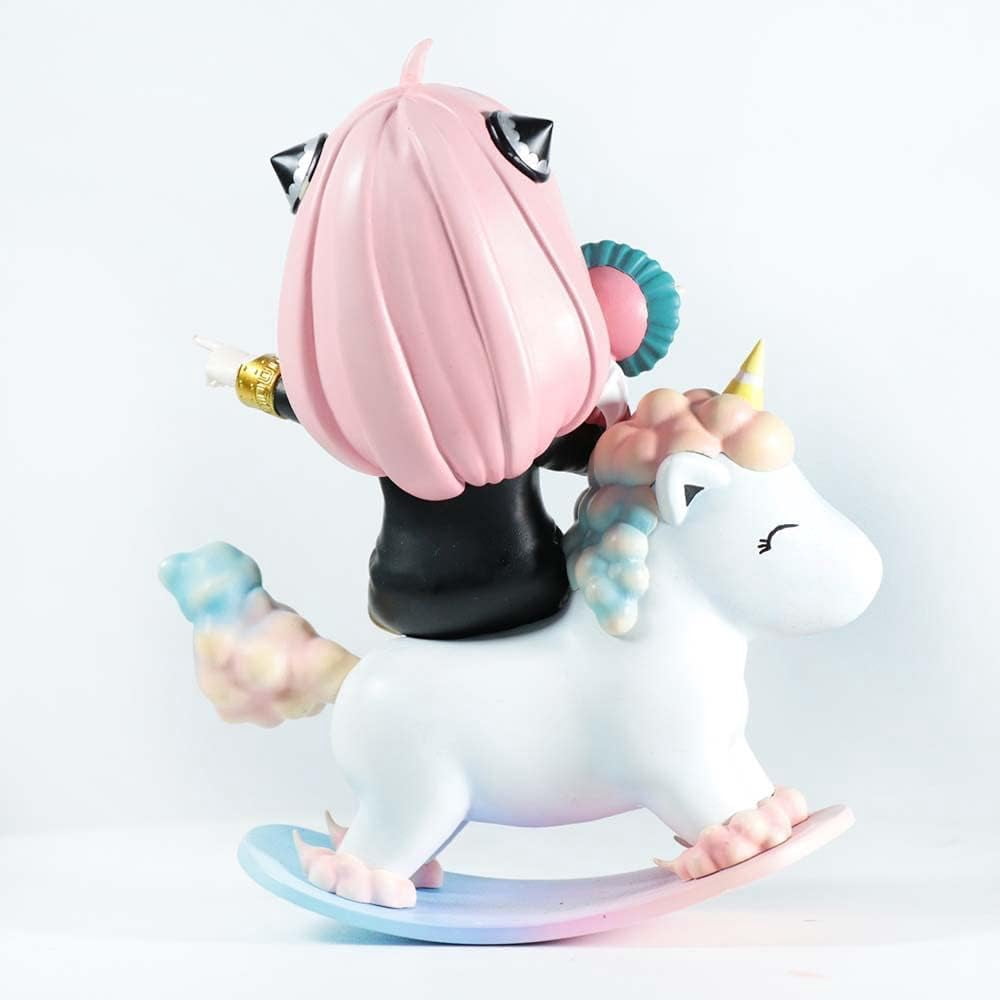 Newly Anya Figure Replacement Head Wooden Horse Anya Forger Action Figures 15cm/5.9inch Handmade PVC Anime Model Statue Collectible Craft Gift