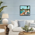 thumbnail image 3 of Stupell Industries Contemporary Wish You Were Here Palm Springs Black Floating Frame Canvas Art, 18 x 18, by Tara Boone, 3 of 8