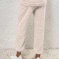 thumbnail image 4 of JJHGVB Flannel Pajama Pants Women Soft Pajama Pants for Women Lounge Pants Womens Fleece Pajama Pants Lady Pants Women Pants Casual Comfy Womens Pants Beige L, 4 of 6