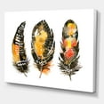 thumbnail image 3 of Designart ' Ethnic Boho Art Orange Feathers ' Bohemian & Eclectic Canvas Wall Art Print, 3 of 4