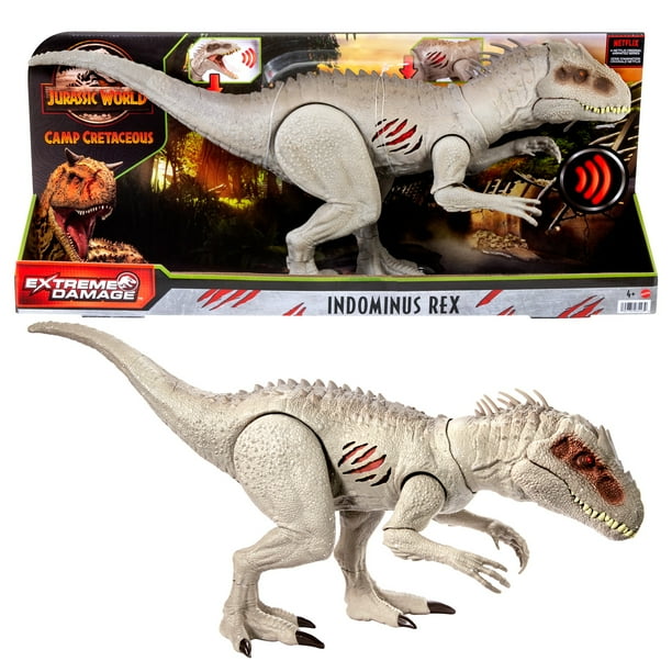 jurassic world extreme damage indominus rex large dinosaur slash damage toy for 4 year olds up walmart com