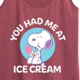 thumbnail image 3 of Peanuts - You Had Me At Ice Cream - Women's Racerback Tank Top, 3 of 6