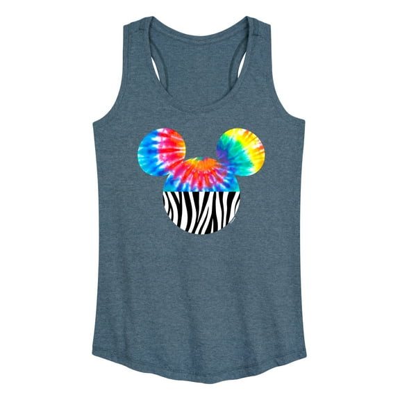 Mickey & Friends - Tie Dye Zebra Fill - Women's Racerback Tank Top