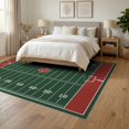 thumbnail image 3 of ODIKA 6'x9' Washable Area Rug Non-Slip, Chair-Friendly, Lines Goal Posts Rugby Training Soccer Football Touchdown Field Playful for Dining Room, Under Table, Office Décor, 3 of 7