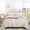 Beige-King, variant on Cinched Comforter Set Full - 3pcs Soft Cozy Blush Pink Bedding With Decorative Ruched Design  Fluffy Lightweight All Season Cute For Elegant Home & Bedroom Decor