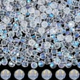thumbnail image 1 of 1 caja de 300 cuentas facetadas de 8 mm, cuentas redondas de vidrio, cuentas espaciadoras de piedras preciosas redondas de color transparente AB, 1 of 6