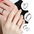 thumbnail image 4 of 1 par de anillos abiertos para pareja, anillos ajustables con diamantes de imitación para los dedos, joyería de moda para los dedos., 4 of 4