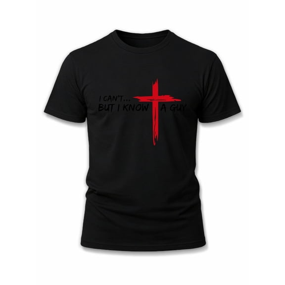 Greenink Can't Do It? Know a Guy! men's Crew neck T-shirts black limited edition gifts Hip-hop streetwear Basic Unisex Shirt Graphic Tee tshirts