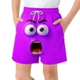 thumbnail image 1 of Pantalones cortos de bolsillo para niños con cordón elástico estampado casual traje de baño pantalones de cinco puntos, 1 of 8