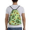 thumbnail image 2 of Kdxio Avocado With Seeds Print Drawstring Backpack Bag,Waterproof Draw String Back Sack, Gym Drawstring Bags Swim Bag For Unisex, 2 of 9