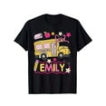 thumbnail image 1 of Girls & Boys School Bus Theme Cotton Graphic Tees, Back To School Clothes Girls, Black Casual Summer Shirts With Fun Graphic Print, Gift For First Day of School, Round Neck Short Sleeve T-Shirt, 1 of 7