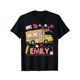 thumbnail image 1 of Girls & Boys School Bus Theme Cotton Graphic Tees, Back To School Clothes Girls, Black Casual Summer Shirts With Fun Graphic Print, Gift For First Day of School, Round Neck Short Sleeve T-Shirt, 1 of 7