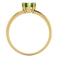 thumbnail image 4 of Solitaire Engagement Ring for Women - 1.25ct Simulated Emerald in 14K Yellow Gold Promise Ring, 4 of 6