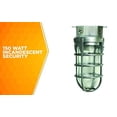 thumbnail image 2 of Woods L1706BS Vandal Resistant 150W Incandescent Security Light, Ceiling Mount, Compatible With Up To 50 Watt Standard Base Bulbs, Brushed Steel, 2 of 6