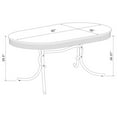 thumbnail image 6 of Bowery Hill Retro Chrome Plated Oval Dining Table in White, 6 of 10