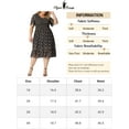 thumbnail image 6 of Unique Bargains Women's Plus Size Elegant Floral Summer Outfits Flare Midi Dress 2X Black, 6 of 6