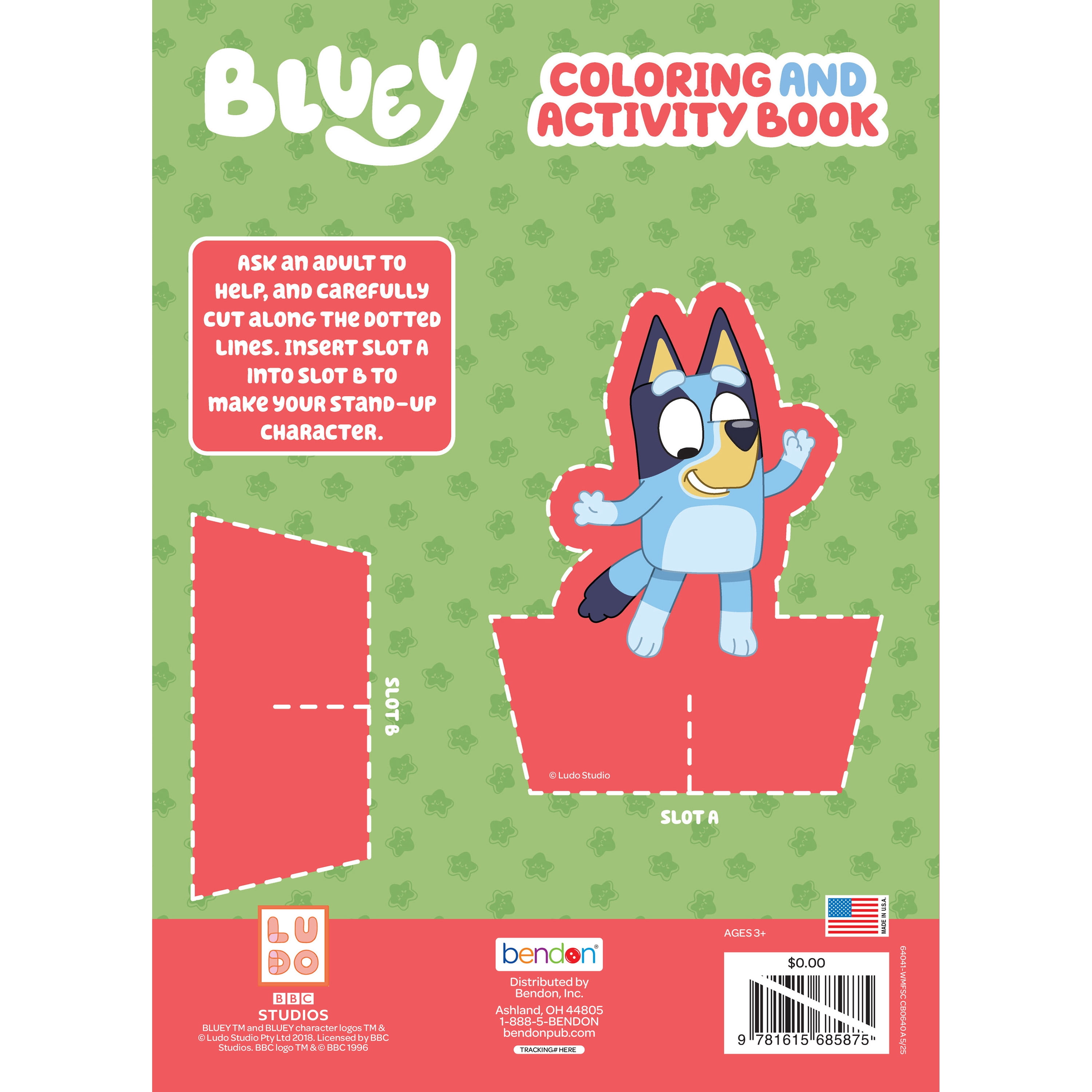 Bluey Jumbo Coloring Book, 64 Pages by Bendon, Paperback ISBN: 09781690279433