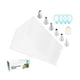 thumbnail image 1 of Juego de tuberías para hornear, juego de decoración para hornear pasteles, herramienta de boquillas de pastelería para tuberías de cocina Herramientas y accesorios para hornear blanco y plata S Moyic HA5442-02B, 1 of 6