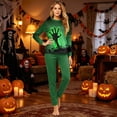 thumbnail image 6 of HTHLVMD Family Matching Sleep Set, Halloween Loungewear, Long Sleeve Home Pjs, Halloween Green Zombie Hand Graveyard Family Matching Pajamas Set, Long Sleeve Crew Neck 2pcs Holiday Loungewear, L, 6 of 6