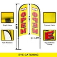 thumbnail image 3 of Qsum 8.2 ft Polyester Now Open Swooper Outdoor Flag and Banner, 3 of 7