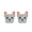 Frenchie-White, variant on Frenchie Dog Stud Earrings for Women French Bulldog Cubic Zirconia Ginger Lyne Collection