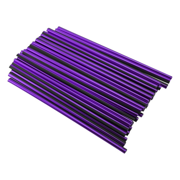 Unique Bargains 40 Pcs Universal Car Vent Outlet Trims Air Conditioner Vent Outlet Trim Decoration Strip Plating Purple