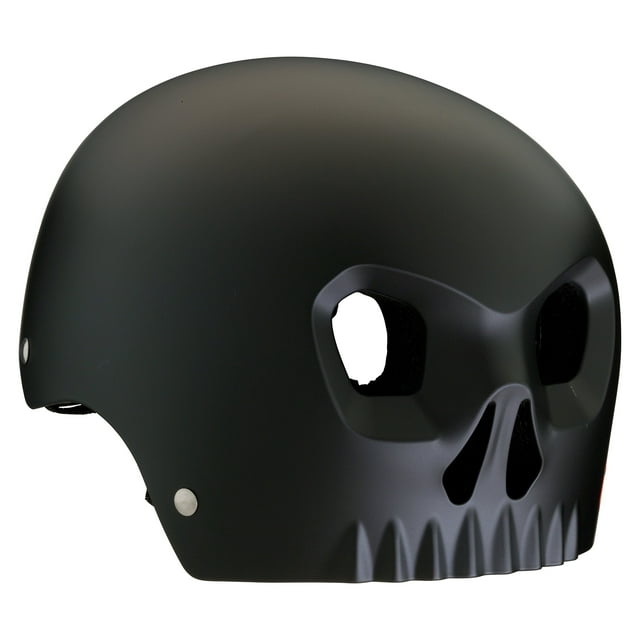 Mongoose Street Hardshell Skull Youth Bike Helmet, Black Medium