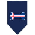 thumbnail image 2 of Pet and Dog Bandana Screen Printed, "Bone Shaped Iceland Flag", 2 of 10