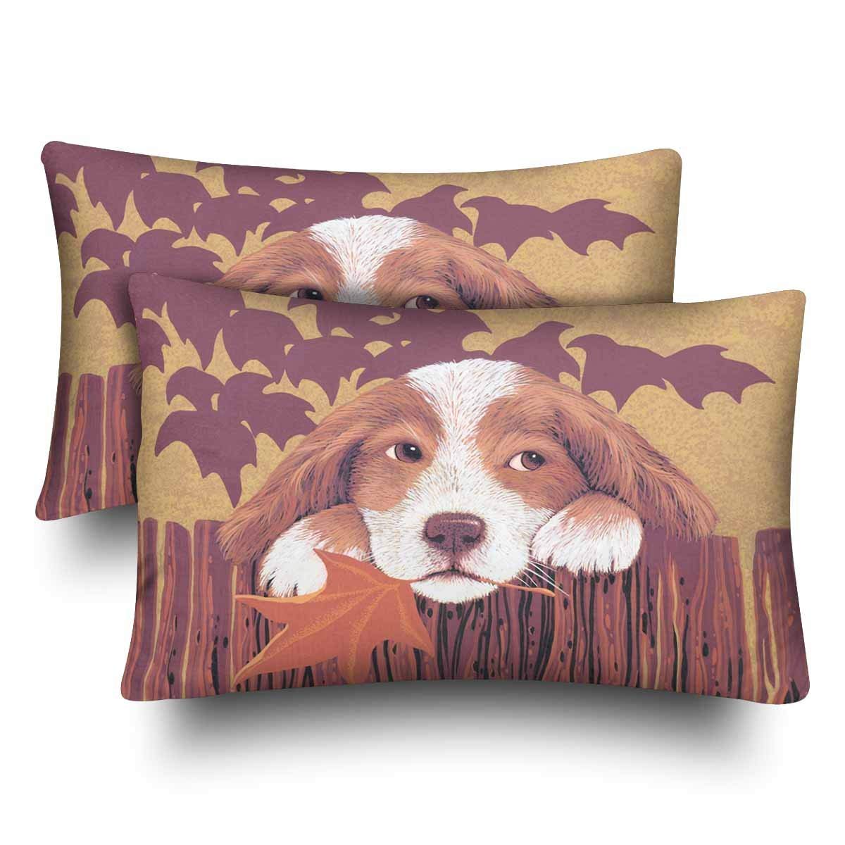 GCKG Cute Animal Dog Fence Pillow Cases Pillowcase 20x30 inches Set of
