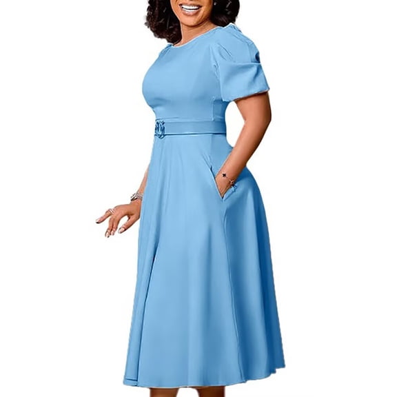 Women's Work Dress, Ruched Fishtail Dress Pleated Wedding Dresses A Line Dress