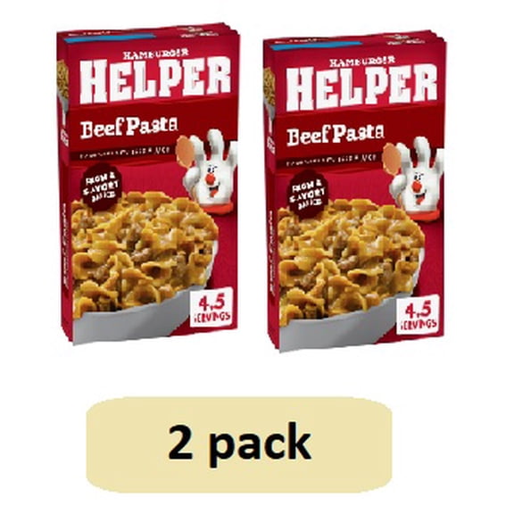 (2 pack) Hamburger Helper Beef Pasta with Rich Beef Flavor, 5.9 oz Box