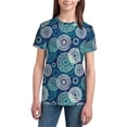 thumbnail image 3 of Wukai Bohemian Mandala Youth Unisex Short Sleeve T-Shirt for Boys, Girls, Teens, and Kids-X-Large, 3 of 7