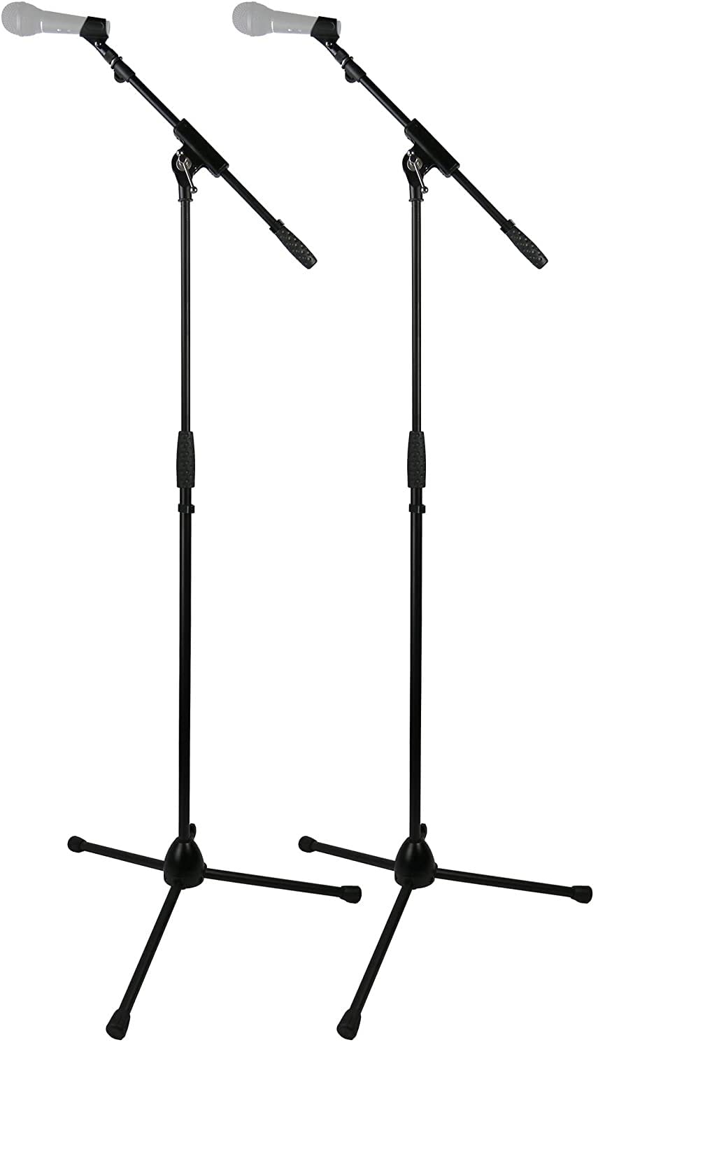 Gearlux Tripod Boom Microphone Stand with Tripod Base, Adjustable Height up to 60 Inches - 2-Pack