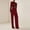 #215-Wine, variant on Women's Professional Suit Set, Solid Color and Color Block Long Sleeve Blazer with Button Front, Formal Business Attire for Office and Formal Occasions