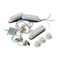 thumbnail image 3 of Milaget Guitar Pickup Set 5 Gear Wheel Prewired for ST Electric Guitar Musical Instrument White, 3 of 9